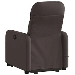 Acheter Maison Chic Fauteuil Relax pour salon, Fauteuil inclinable de massage Marron foncé Tissu -GKD85556