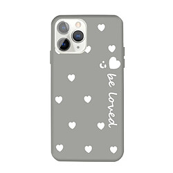 Wewoo Coque Pour iPhone 11 Pro Visage Souriant Plusieurs Coeurs D'amour Motif Coloré Givré TPU Téléphone Housse De Protection Gris