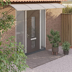 vidaXL Auvent de porte Gris et transparent 350x75 cm Polycarbonate