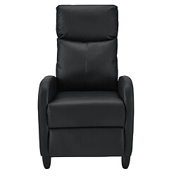 Fauteuil Relaxant Bregenz Inclinable et Repose-Pieds Similicuir Noir [en.casa] pas cher