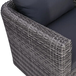 Acheter Maison Chic Chaise de jardin avec coussin - Fauteuil d'extérieur et oreiller Résine tressée Gris -MN56656