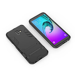 Wewoo Coque TPU antichoc pour Galaxy J6 +, avec support (Noir)