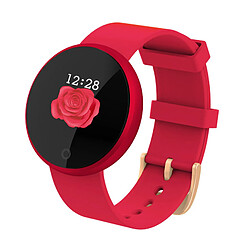 Chrono Montre Connectée, Smartwatch Femme Hommes Moniteur de fréquence Cardiaque, IP68 étanche Réveil Automatique écran Montre Connectée téléphone Mobile pour iPhone Android(Rouge)