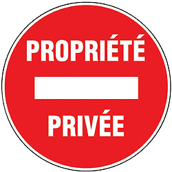 Panneaux de signalisation ronds Outibat Propriété privée