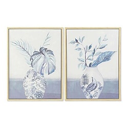 Cadre DKD Home Decor S3013725 Toile Vase Oriental (60 x 4 x 80 cm) (2 Unités)