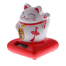 solaire alimenté élever patte fortune chat animal figure jouet décor à la maison rouge pas cher