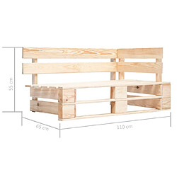 Acheter Helloshop26 Banc de jardin meuble de patio d'extérieur terrasse d'angle 110 x 65 x 55 cm palette de jardin bois 02_0011131