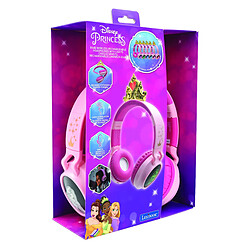 Lexibook Casque lumineux pliable Bluetooth et filaire Princesses Disney avec limitation du volume