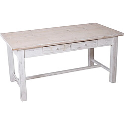 Table Alexandra House Living Blanc 160 x 76 x 80 cm Avec tiroirs