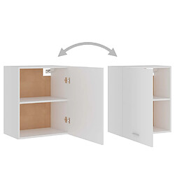 Acheter vidaXL Armoire suspendu blanc 50x31x60 cm bois d’ingénierie