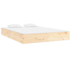 Avis vidaXL Cadre de lit sans matelas bois massif 120x200 cm