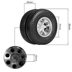 Avis 2x Pneus Et Jantes De Roue Ensemble Moyeu Pour Pneu Arrière De Camion Tracteur Tamiya 1:14