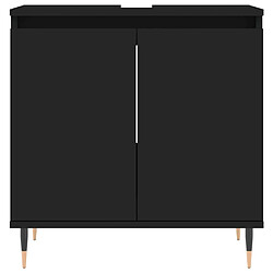 Acheter Maison Chic Armoire de salle de bain,Meuble de rangement,Meuble haut noir 58x33x60 cm bois d'ingénierie -GKD114656