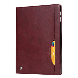 Wewoo Housse Étui Coque en cuir à rabattre texture de peau horizontale pour iPad Pro 11 pouces 2018avec cadre photo et supportlogements cartesportefeuille et fente stylo Vin Rouge