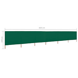 vidaXL Paravent 6 panneaux Tissu 800 x 160 cm Vert pas cher