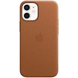 Apple Coque Leather MagSafe pour l'iPhone 12 Mini - Saddle Brown