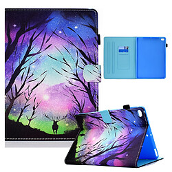 Etui en PU impression de motifs avec support et porte-cartes wapiti pour votre Apple iPad Air (2013)/Air 2/iPad 9.7 pouces (2017)/(2018)