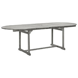 vidaXL Table à dîner de jardin (160-240)x100x75cm Bois d'acacia massif