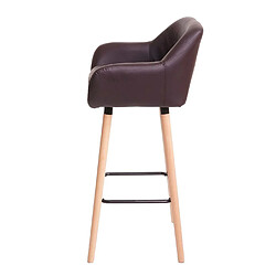 Avis Mendler Tabouret de bar Malmö T381, chaise de bar tabouret de comptoir ~ simili cuir, marron