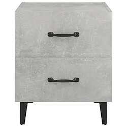 Acheter Maison Chic Lot de 2 Tables de chevet,Table de nuit,Table d'appoint pour salon Gris béton 40x35x47,5 cm -MN98813