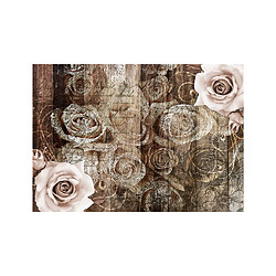 Artgeist Papier peint - Old Wood & Roses [350x245]