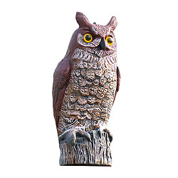 Faux À Cornes Hibou Oiseau Épouvantail Leurre, En Plastique Hibou Oiseau Dissuasifs, Nature Ennemi Répulsif à Insectes Nuisibles pour Cour Jardin