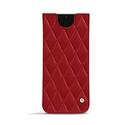 Pochette cuir Samsung Galaxy S21+ - Pochette - Rouge - Couture ( Nappa - Pantone #d50032 ) - NOREVE