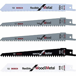 Bosch Set de 5 lames bois/plastique/métal