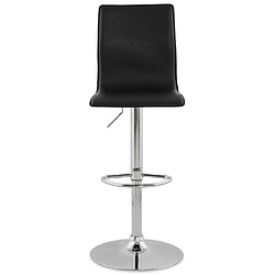 Acheter Alterego Tabouret de bar design 'ALTO' en similicuir noir