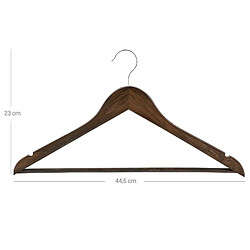 Acheter Helloshop26 Lot de 20 cintres pour costumes cintres en bois massif avec encoches antidérapant pour manteaux chemises vestes pantalons crochet pivotant à 360° brun intense 12_0003464