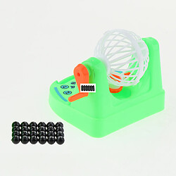 Acheter Mini Bingo Cage and Balls Set Jeu de Loterie Machine Interactive Jouet Vert