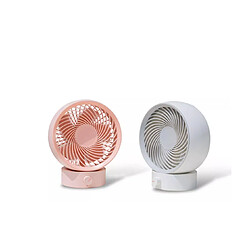 Acheter 3 life 330 Mini Ventilateur de Circulation d'Air Portable Ventilateur De Bureau Rotatif Chargement USB à Vent Fort-Rose