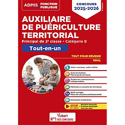 Auxiliaire de puériculture territorial : principal de 2e classe, catégorie B : tout-en-un, concours 2025-2026 - Occasion