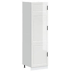 vidaXL Armoire de cuisine Porto blanc brillant bois d'ingénierie