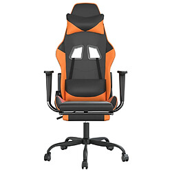 Avis Maison Chic Chaise de jeu, Chaise gaming avec repose-pied, Fauteuil gamer,Chaise de Bureau Noir et orange Similicuir -GKD10765