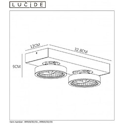 Avis Lucide Spot plafond Nenad Ar111 2 - Gris