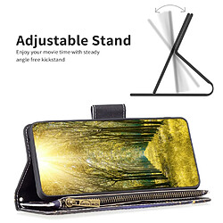 Etui en PU magnétique avec support et pochette zippée pour votre Samsung Galaxy S23 Ultra - Papillon strass