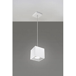 Luminaire Center Suspension QUAD aluminium blanc 1 ampoule