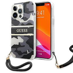 Guess Maroquinerie guess guhcp13lkcabbk iphone 13 pro / 13 6.1 "noir / noir etui rigide camo strap collection