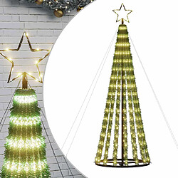 vidaXL Arbre de Noël lumineux conique 275 LED blanc chaud 180 cm