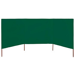 Avis Maison Chic Paravent/Cloison de séparation 3 panneaux Tissu 400 x 80 cm Vert -MN68120