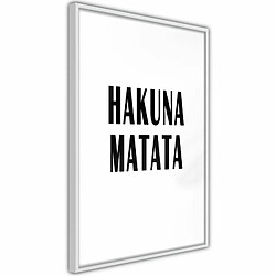 Paris Prix Affiche Murale Encadrée Hakuna Matata 20 x 30 cm Blanc