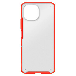 Avizar Coque Xiaomi Mi 11 Lite et Mi 11 Lite 5G Antichoc Coins Renforcés Contour Rouge