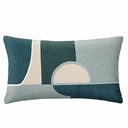 Housse de Coussin Géo 30x50cm Bleu & Vert