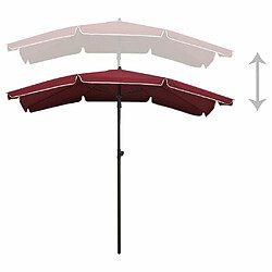 Acheter Maison Chic Parasol Jardin | Parasol de jardin avec mat 200x130 cm Rouge bordeaux - GKD76633