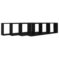 Acheter vidaXL Étagères cube murales 4 pcs Noir 100x15x30 cm Aggloméré