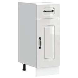 vidaXL Armoire de cuisine Kalmar blanc brillant bois ingénierie