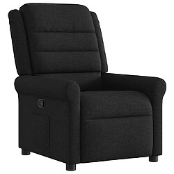 vidaXL Fauteuil inclinable Noir Tissu