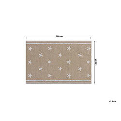 Beliani Tapis extérieur au motif étoilé beige 120 x 180 cm LATUR