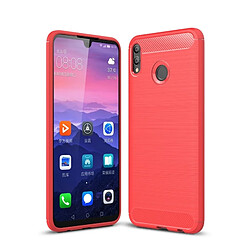 Wewoo Coque TPU antichoc en fibre de carbone, texture brossée, pour Huawei Honor 8X Max (Rouge)